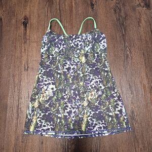 Lululemon Dancing Warrior Floral Tank Top Size 10